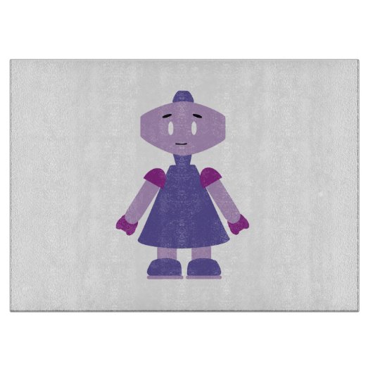 Planche À Découper Caricature pour fille de robot (Devant)