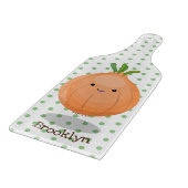 Planche À Découper Caricature vert oignon brun joli (Coin)