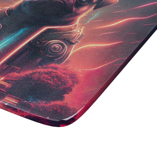 Planche À Découper Carlin adorable en costume robotique futuriste (Coin)