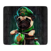 Planche À Découper Carlin Chien Conduite Vélo St. Patrick's Day (Devant)