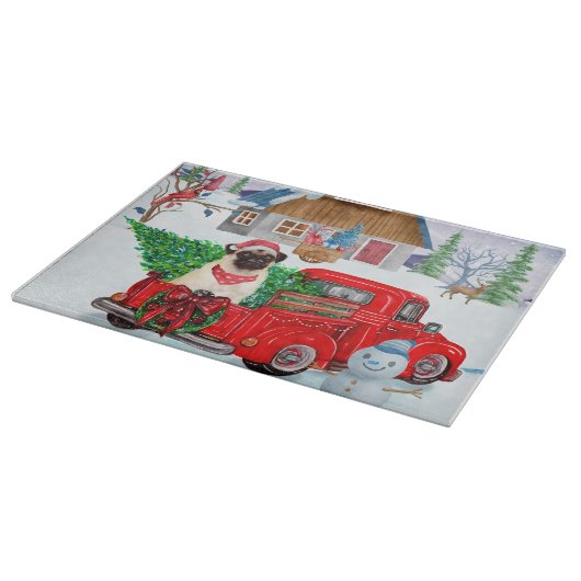 Planche À Découper Carlin Chien dans la livraison de Noël Camion neig (Coin)