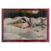 Planche À Découper Carol the Chick-a-Dee with Mistletoe  (Devant)