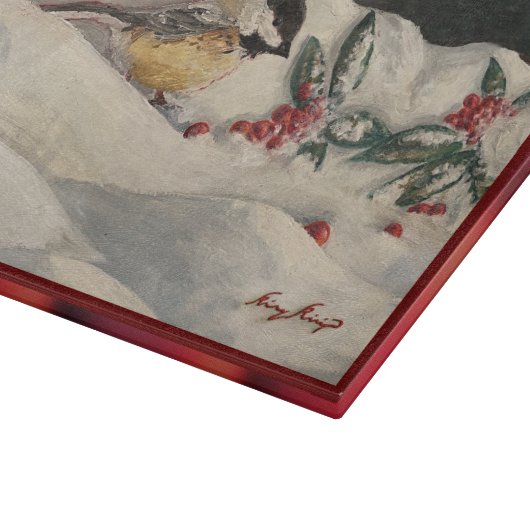 Planche À Découper Carol the Chick-a-Dee with Mistletoe  (Coin)