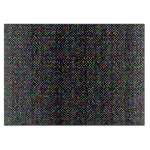Planche À Découper carré coloré géométrique unique motif dynamique