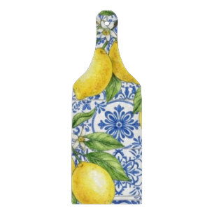 Planche À Découper Carreau sicilien au citron italien personnalisé