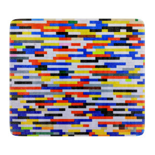 Planche À Découper Carreaux de construction couleur primaire