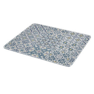 Planche À Découper Carreaux méditerranéens, marocains, majolique, Azu