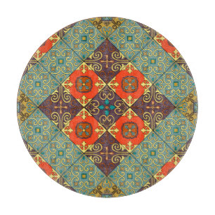 Planche À Découper Carreaux Portugais Motif De Style Talavera