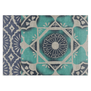 Planche À Découper Carrelage bleu Batik II