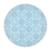 Planche À Découper Carrelage bleu en verre (Devant)