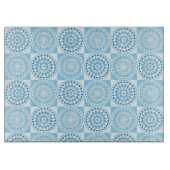 Planche À Découper Carrelage bleu en verre (Devant)