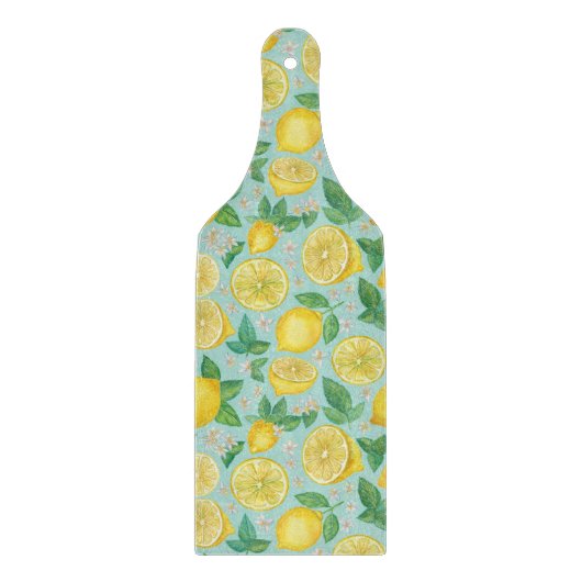 Planche À Découper Carrelage Citrus Grove - Aquarelle Citron Botaniqu (Devant)