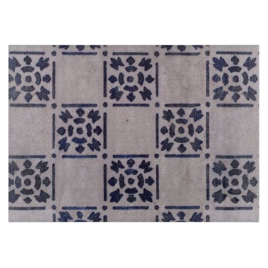 Planche À Découper Carrelage Delft Bleu : Motif d'art néerlandais cla (Devant)