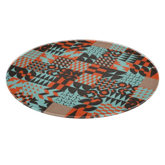 Planche À Découper Carrelage géométrique en mosaïque, motif élégant s (Coin)