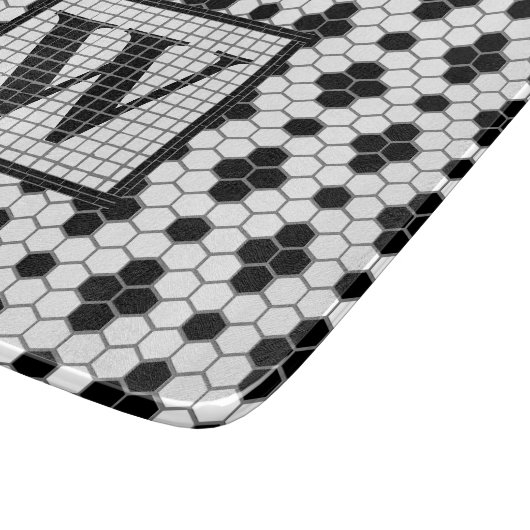 Planche À Découper Carrelage hexadécimal Impression Monogramme (Coin)