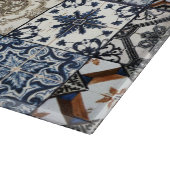 Planche À Découper Carrelage mexicain Talavera bleu Brown Imprimer (Coin)