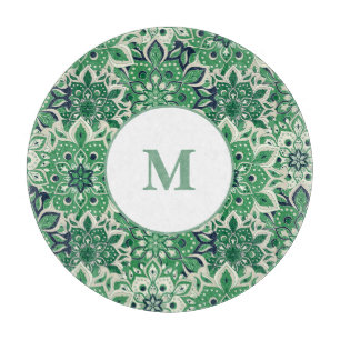 Planche À Découper Carrelage vert en verre