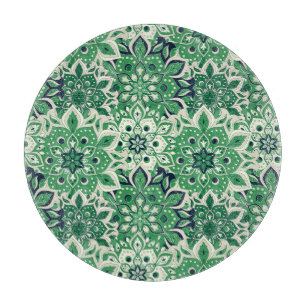 Planche À Découper Carrelage vert en verre