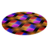 Planche À Découper Carrés de couleur vive sur arrière - plan noir (Coin)