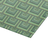 Planche À Découper Carrés écailles vert olive motif (Coin)