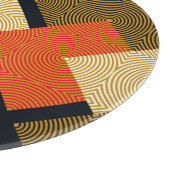 Planche À Découper Carrés géométriques rétro : Motif Vintage. (Coin)