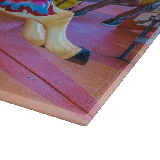 Planche À Découper Carrousel chevaux vue panneau de coupe en verre (Coin)