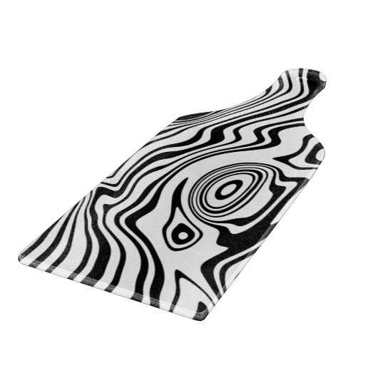Planche À Découper Carte à découper à rayures noir et blanc (Coin)