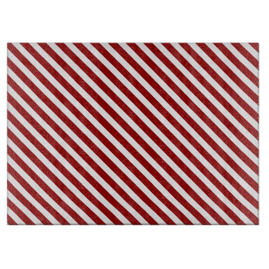 Planche À Découper Carte à découper à rayures rouges (Devant)