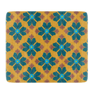 Planche À Découper Carte à découper avec fleurs colorées