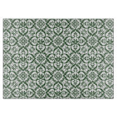 Planche À Découper Carte à découper en damas vert (Devant)