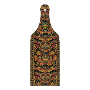 Planche À Découper Carte à découper en verre bleu éthérée "Aztec Drea