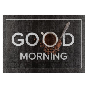 Planche À Découper Carte à découper Good Morning Coffee
