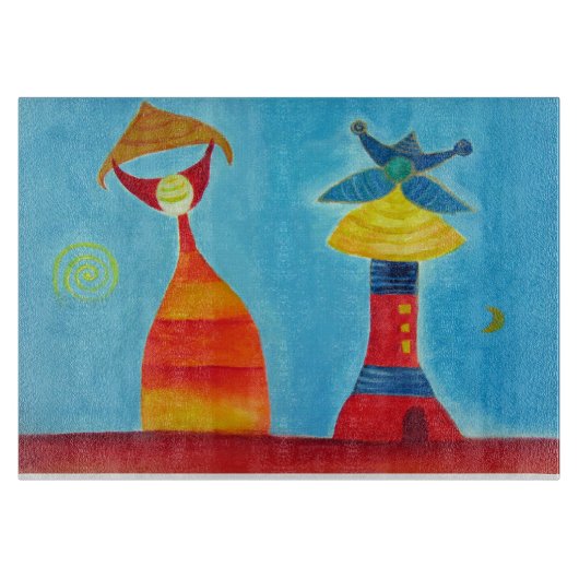 Planche À Découper Carte à découper King Queen Glass 11" x 8" (Devant)