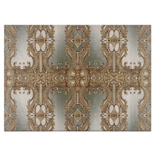 Planche À Découper Carte à découper ornée d'or (Devant)