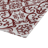 Planche À Découper Carte à découper rouge Damask (Coin)