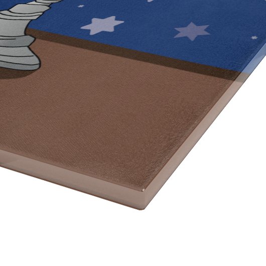 Planche À Découper Carte Challah en verre Shabbat Shalom 15"x11" (Coin)