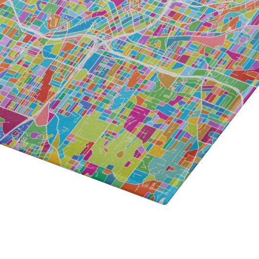 Planche À Découper Carte colorée d'Atlanta (Coin)