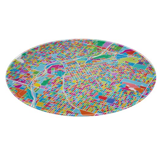 Planche À Découper Carte colorée de Denver (Coin)