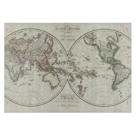Planche À Découper Carte d'atlas de Paris (Devant)