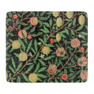 PLANCHE À DÉCOUPER CARTE DE CHOPPAGE EN VERRE : WILLIAM MORRIS POMEGR