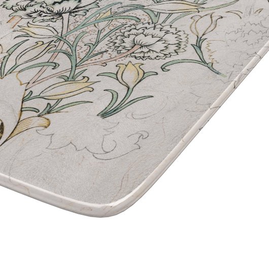 PLANCHE À DÉCOUPER CARTE DE CHOPPAGE EN VERRE : WILLIAM MORRIS : TULI (Coin)