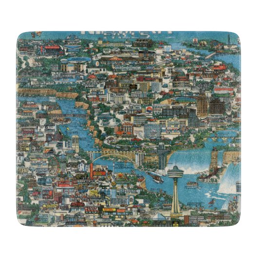 Planche À Découper Carte de chutes du Niagara (Devant)