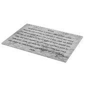 PLANCHE À DÉCOUPER CARTE DE COUPE DE PRIÈRE DE REPAS (Coin)