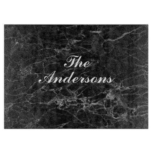 PLANCHE À DÉCOUPER CARTE DE COUPE EN MARBRE NOIR PERSONNALISÉE (Devant)