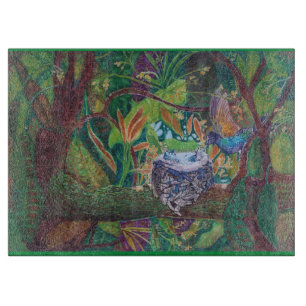 Planche À Découper Carte de coupe en verre de colibri