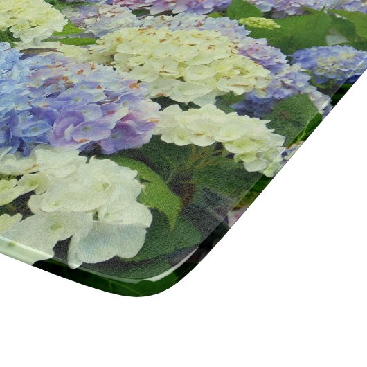 Planche À Découper CARTE DE COUPE EN VERRE Hydrangea Mix-6x7 (Coin)