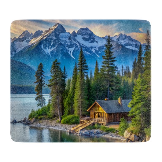 Planche À Découper Carte de coupe Mountain View (Devant)