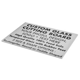 Planche À Découper Carte de coupe personnalisée en verre 15 po x 11 p