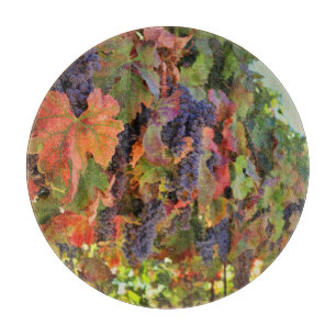 Planche À Découper Carte de coupe ronde de la région viticole