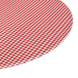 Planche À Découper CARTE DE COUPE RONDE En vichy 12po rouge-blanc